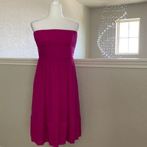 J Crew 100% silk chiffon strapless dress size 12P